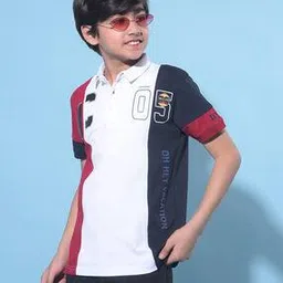 crimsoune club Boys Colourblock Slim Fit Polo T-Shirt-picture-11