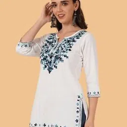 brownverse Women Embroidery Top-picture-24