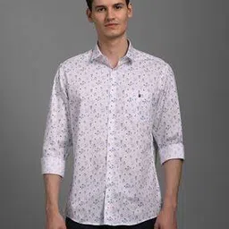 louis philippe Men Floral Print Slim Fit Cotton Shirt-picture-48