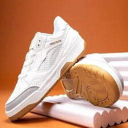 Men Knitted Lace-Fastening Sneakers with Round Toes-image-4