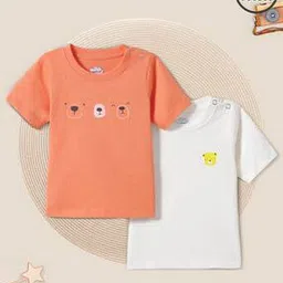 nauti nati Girls Pack of 2 Printed Slim Fit Round-Neck T-Shirts-picture-52