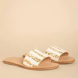 acai Sequinned Embellished Flat Sandals-picture-51