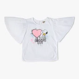 lee cooper Girls Snoopy Dog Print Regular Fit T-Shirt-picture-33