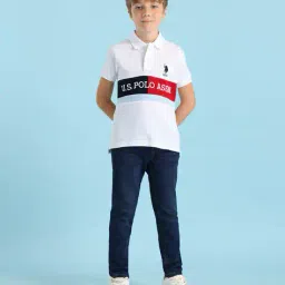 u.s. polo assn. Boys Graphic Print Regular Fit Polo T-Shirt image 1