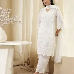biba Women Embroidery Straight Kurta Set-picture-45