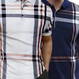 ausk Pack of 2 Men Regular Fit Polo T-Shirts-picture-11