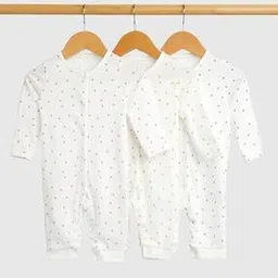 Girls Pack of 3 Polka-Dot Print Cotton Sleepsuits-image-7