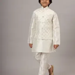 tahvo Boys Band Collar Kurta Pyjama Set-picture-17