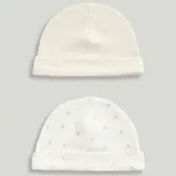 mothercare Infants Pack of 2 Soft Melody Printed Beanies Caps-picture-41