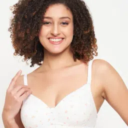 clovia Women Floral Print Non-Wired T-Shirt Bra image 1