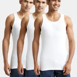 jockey Cotton Pack of 3 Sleeveless Vest image 1