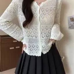 divawalk Women Lace & Crochet Regular Fit Korean Top-picture-15