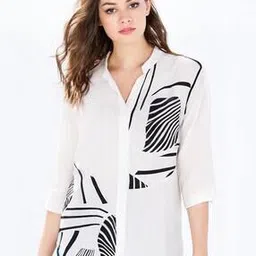 Women Regular Fit Graphic Shirt-image-4