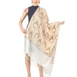 muffly Floral Embroidered Stole with Tassels-picture-47