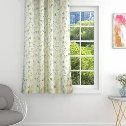 the conversion Premium Imported Poly-Blend Fabric Eyelet Window Curtain - 5 Feet-picture-25