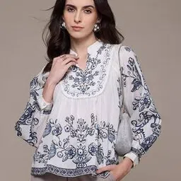 Women Lisbane Floral Print Fitted Top-image-48