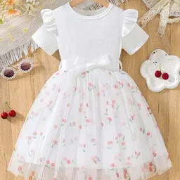 styleconnect Girls Floral Fit And Flare Dress image 1