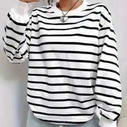 outzidr global Women Striped Regular Fit Sweatshirt-picture-48