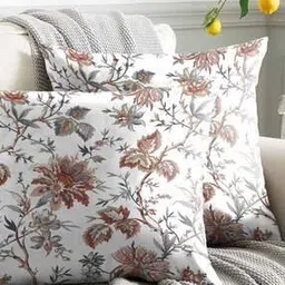 casableu Set of 2 Floral Print Cushion Covers 18"x18"-picture-28