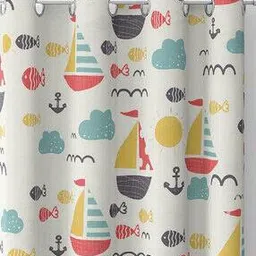 urban space Geometric Print Door Curtain-picture-12