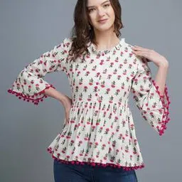 shakya designer studio Women Floral Print Regular Fit Top-picture-24