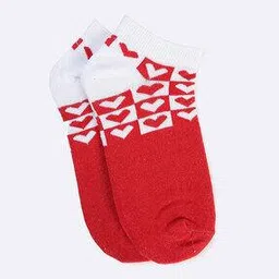 Women Heart Print Ankle-Length Socks-image-19