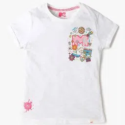point cove Girls Graphic Print Slim Fit Crew-Neck T-Shirt-picture-31