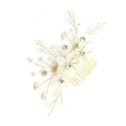 yellow chimes Gold-Plated Pearl Comb Hair Pin-picture-45
