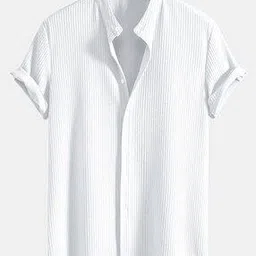 hivora Men Patterned Regular Fit Shirt with Mandarin Collar-picture-36