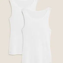 marks & spencer Pack of 2 Thermal Tank Tops-picture-40