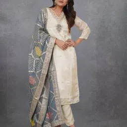 nyrika Women Embroidered Straight Kurta Suit Set-picture-33