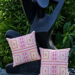 abstract india Printed Square-Shape Cushion Cover 16" x  16"-picture-34