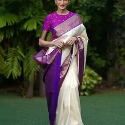 indie picks Women Banarasi Silk Kanjivaram Designer Saree -picture-13