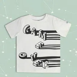 miniklub Boys Typographic Print Regular Fit Round-Neck T-Shirt-picture-31