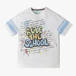 point cove Boys Typographic Print Relaxed Fit Crew-Neck T-Shirt-picture-38