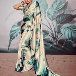 vj fashion Women Printed Satin Silk Saree With Blouse Piece             -picture-40