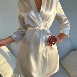 stareoutfit Women V-Neck Robe-picture-17