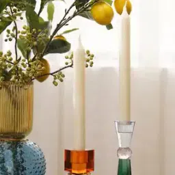 pure home and living Set of 2 White Lavender & Chamomile Taper Candles-picture-51