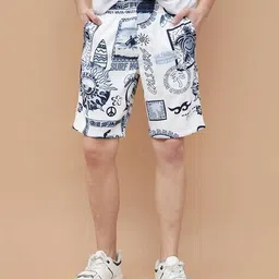 smileyworld Men Abstract Regular Fit Shorts image 1