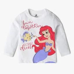 infants frendz trends select Girls Princess Print Regular Fit Crew-Neck T-Shirt-picture-24