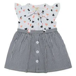 clothe funn Girls Heart Print A-Line Dress-picture-24