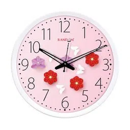 random Floral Print Round Analogue Wall Clock-picture-22