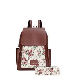 the clownfish Women Floral Print Backpack with Pouch-picture-33