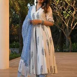 7 threads Women Floral Print Anarkali Kurta Suit Set-picture-16