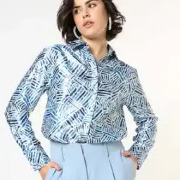 Women Printed Slim Fit Shirt-image-4