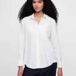 gap Women Brannan Bear Relaxed Fit Shirt with Patch Pocket-picture-33