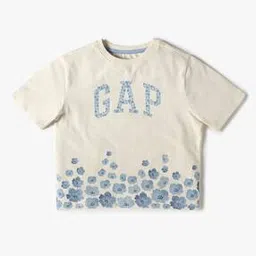 gap kids Girls Floral Print Relaxed Fit Round-Neck T-Shirt-picture-34