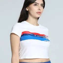 puma Women BMW M Motorsport Print Regular Fit Crop Crew-Neck T-Shirt-picture-17