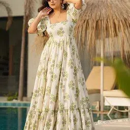 wedani Women Floral Print Gown Dress-picture-22