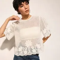 only Women Crochet Boxy Fit Top-picture-27